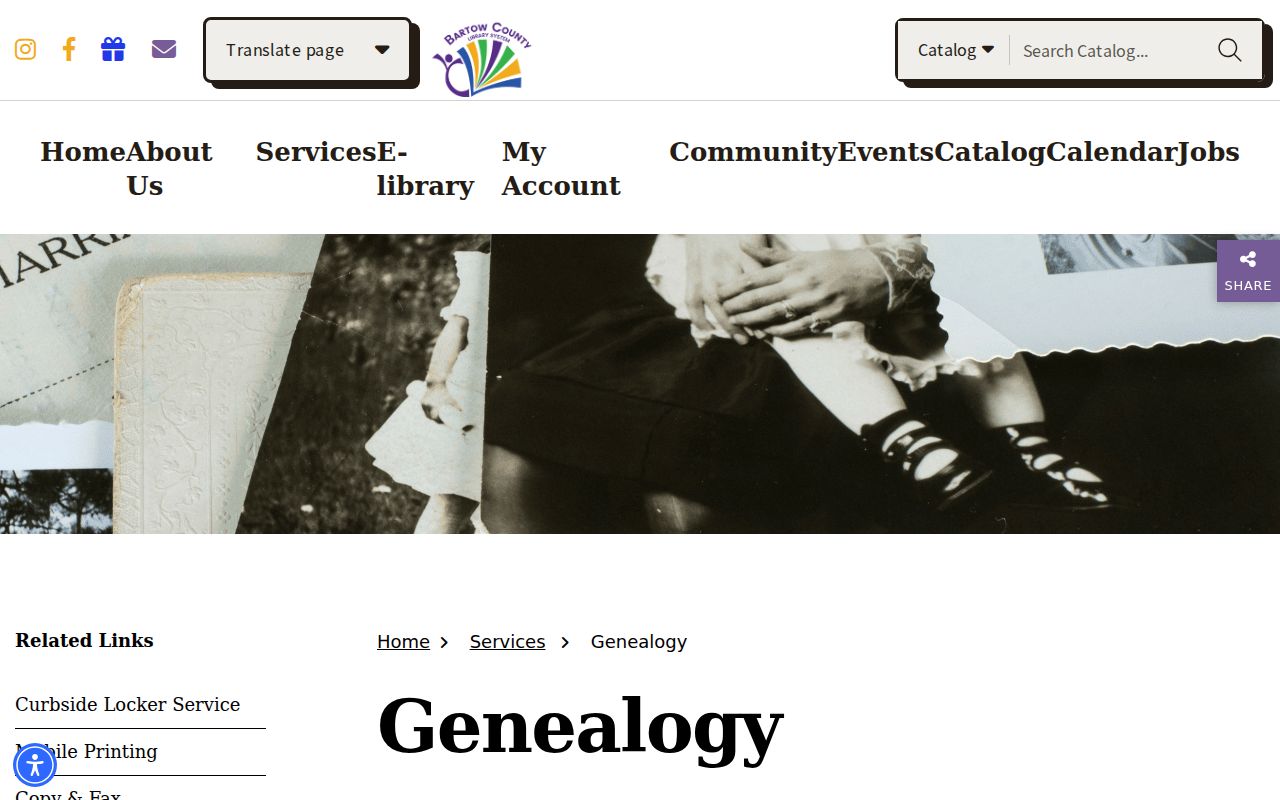 Cartersville public records and genealogy special collections
